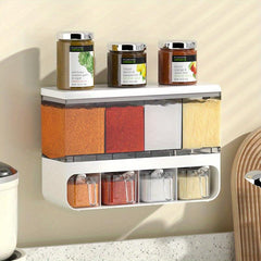 Wall Mounted Spice Jar Seasoning Box Set Moisture-proof Storage Container