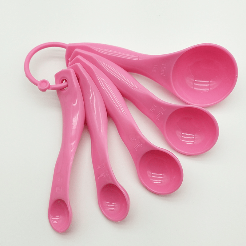5pcs Kitchen Baking Tools Measuring Spoons Set Stackable Plastic Small