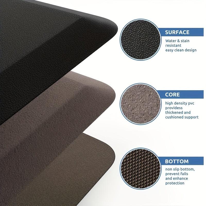 1pc Waterproof Anti Fatigue Kitchen Mat Non Slip Home Office Floor Mat