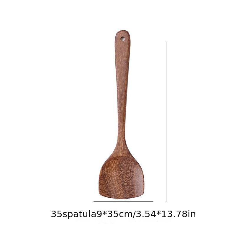 Wooden Kitchen Spatula Non-stick Cooking Utensil for Egg Fish Steak