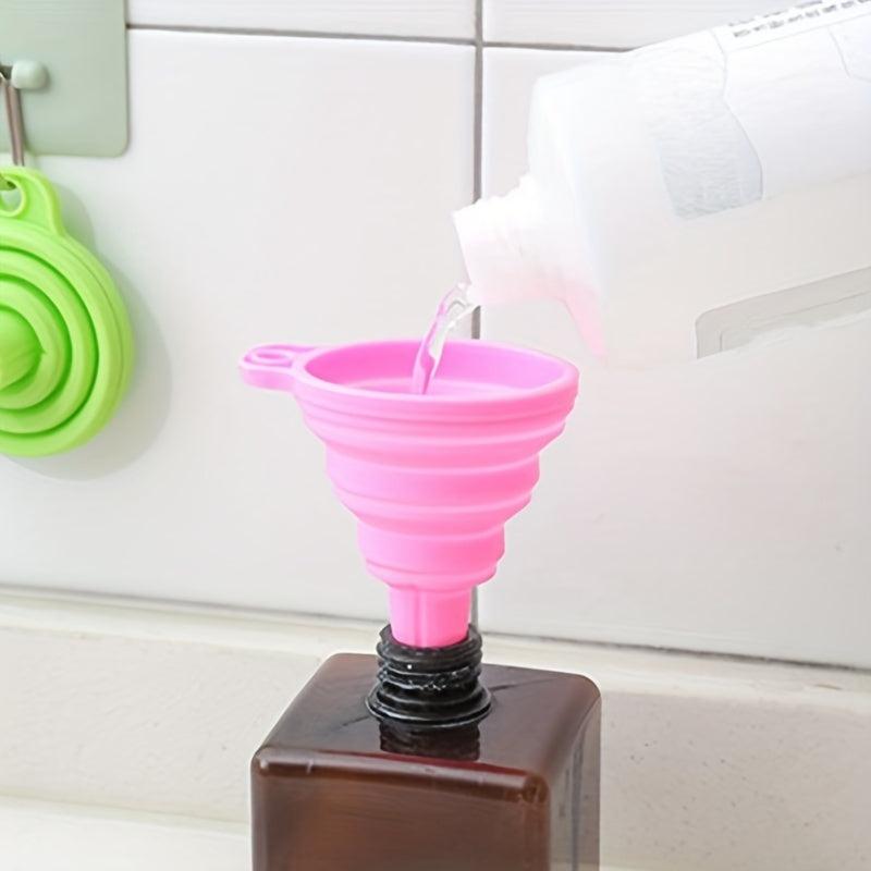 2pcs Collapsible Funnel Foldable Funnels For Liquid Portable Wine Funnel