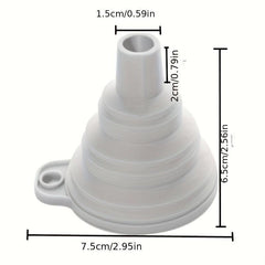 2pcs Collapsible Funnel Foldable Funnels For Liquid Portable Wine Funnel