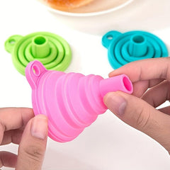 2pcs Collapsible Funnel Foldable Funnels For Liquid Portable Wine Funnel