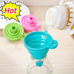 2pcs Collapsible Funnel Foldable Funnels For Liquid Portable Wine Funnel