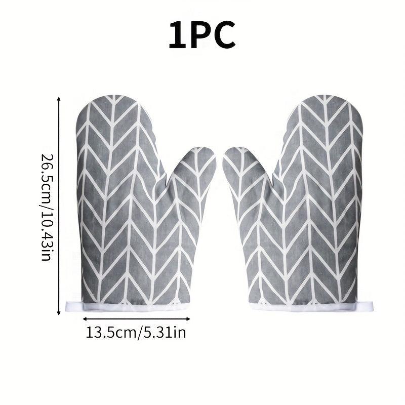 1pc Kitchen Microwave Oven Mitts Thickened Anti-scalding Heat-resistant Gloves