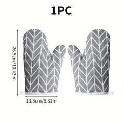 1pc Kitchen Microwave Oven Mitts Thickened Anti-scalding Heat-resistant Gloves