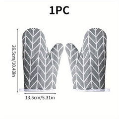 1pc Kitchen Microwave Oven Mitts Thickened Anti-scalding Heat-resistant Gloves