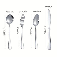 Stainless Steel Spoon Fork Comfort Handle Durable Table Flatware
