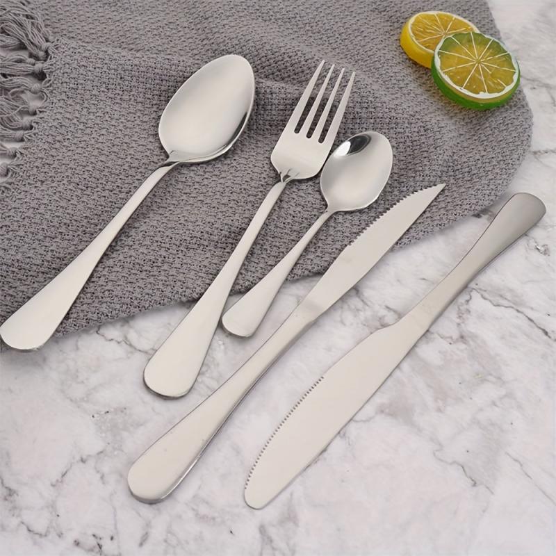 Stainless Steel Spoon Fork Comfort Handle Durable Table Flatware