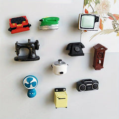 10pcs Retro Fridge Magnets 3D Home Decoration Magnetic Stickers