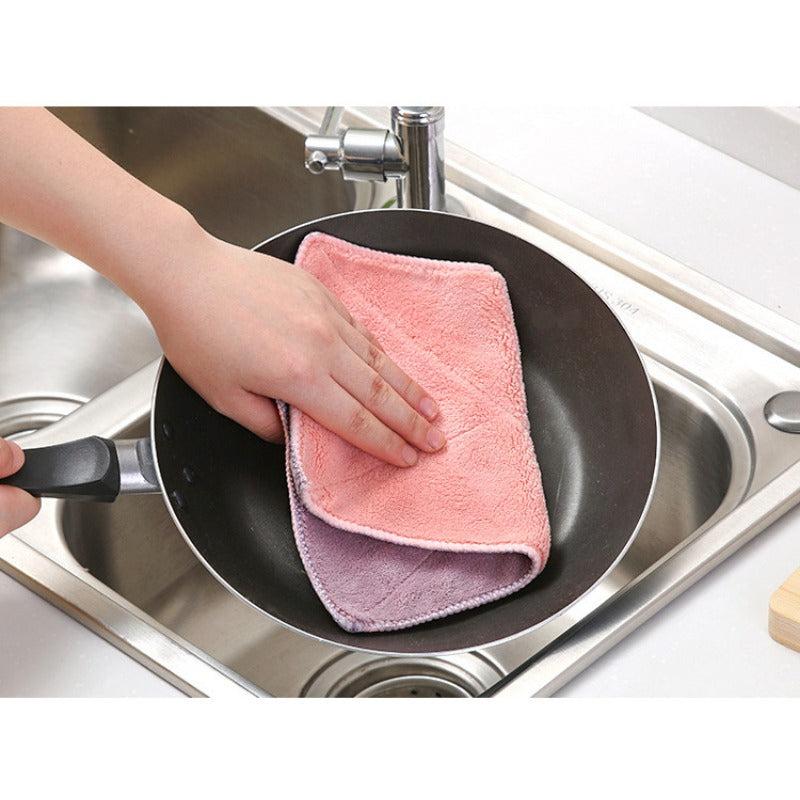 Vintage Kitchen Dish Cloth Double-Sided Soft Cleaning Rag