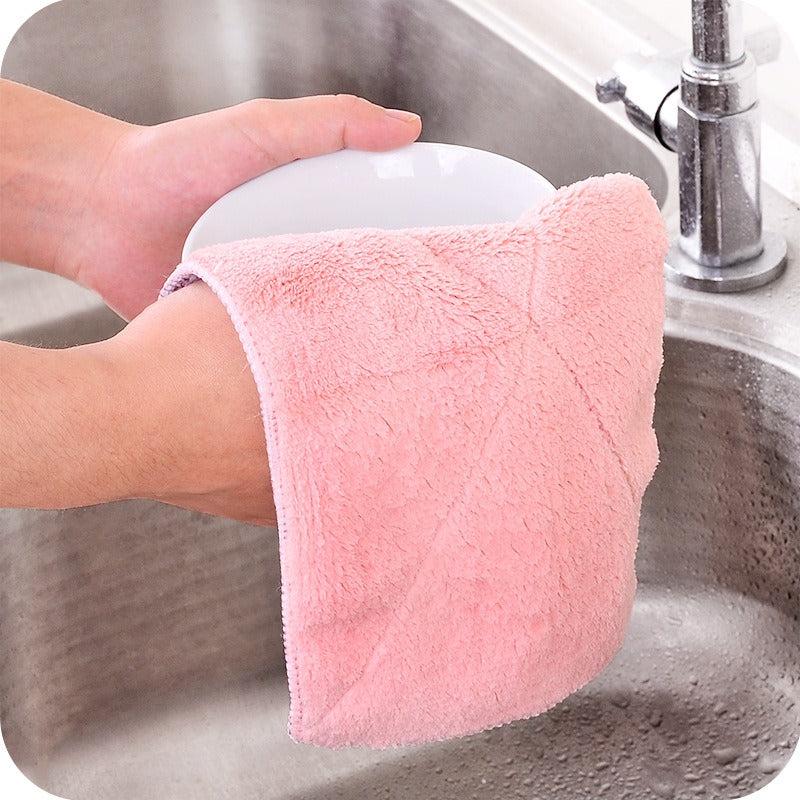 Vintage Kitchen Dish Cloth Double-Sided Soft Cleaning Rag