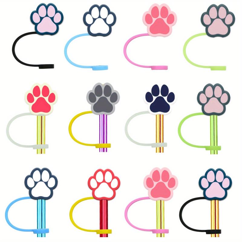 8pcs Cartoon Animal Silicone Straw Tips Cover