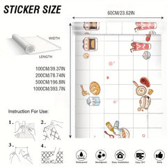Cartoon Self-adhesive Waterproof Wallpaper - Modern Wall Sticker