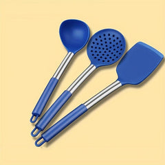 3pcs Silicone Kitchen Utensils Set Heat Resistant Cooking Spatula Spoon