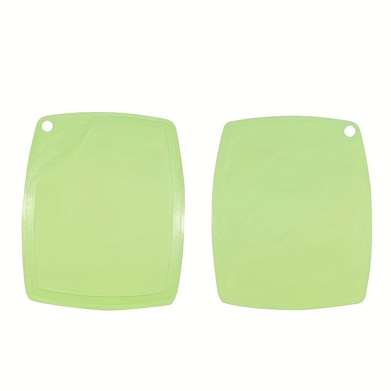 2pcs Plastic Cutting Board Butcher Block Washable Fruit Board