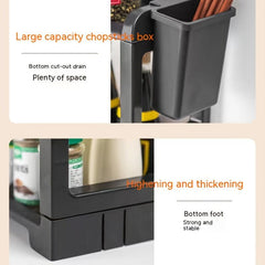 Countertop Spice Rack Organizer with Holder and Cutting Board