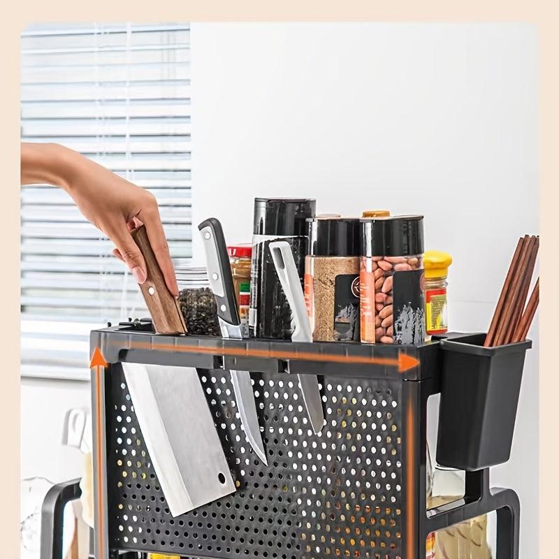 Countertop Spice Rack Organizer with Holder and Cutting Board