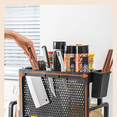 Countertop Spice Rack Organizer with Holder and Cutting Board