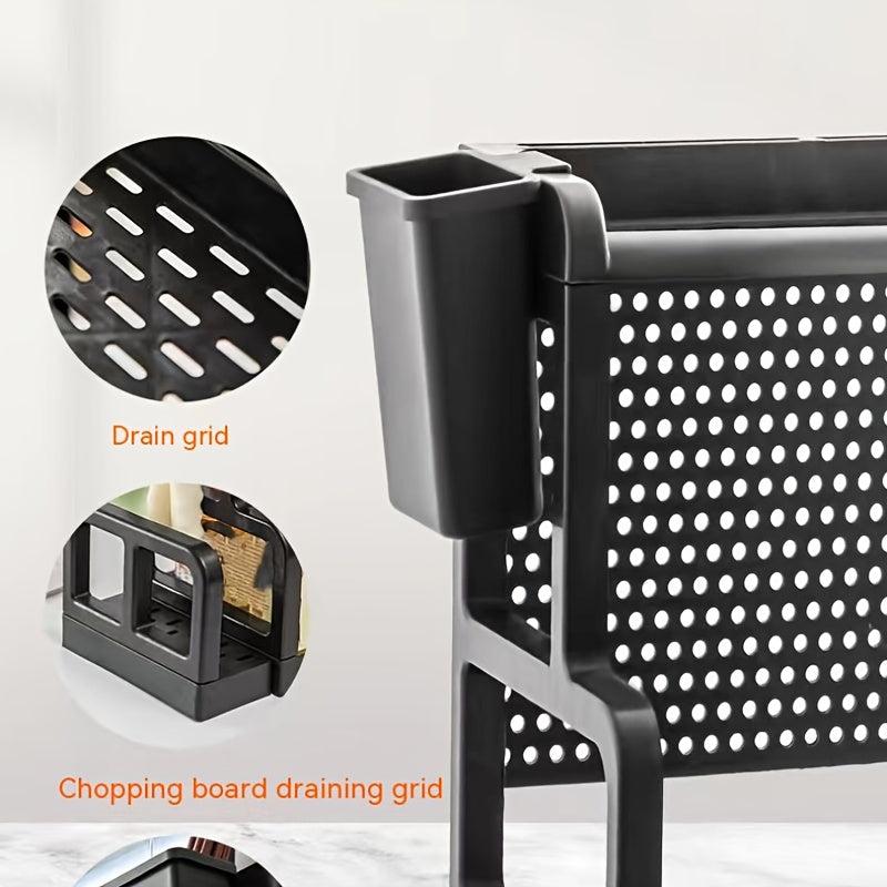 Countertop Spice Rack Organizer with Holder and Cutting Board