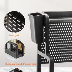 Countertop Spice Rack Organizer with Holder and Cutting Board