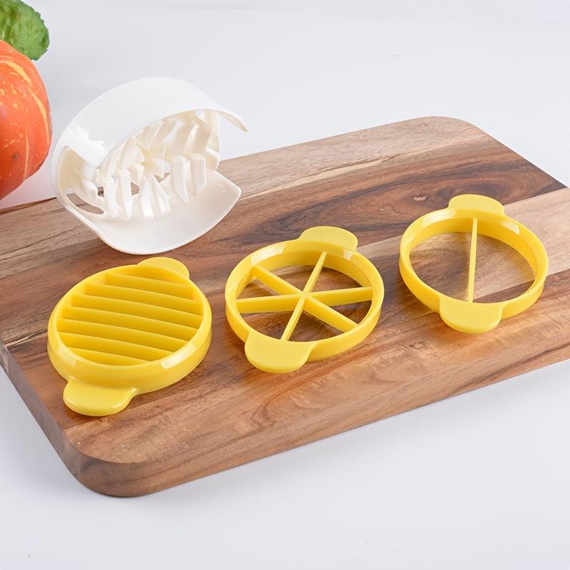 3-in-1 Egg Cutter Kitchen Gadget for Creative Dishes