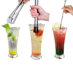 Stainless Steel Cocktail Muddler And Mixing Spoon Set