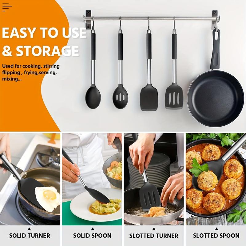 1pc Silicone Kitchen Utensil Set for Back to School and Everyday Use
