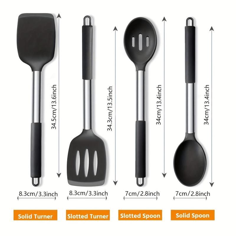 1pc Silicone Kitchen Utensil Set for Back to School and Everyday Use