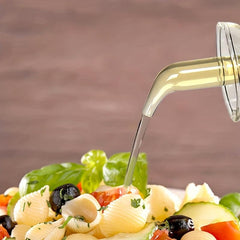Glass Olive Dispenser No Funnel Needed Easy To Refill Bottle With Pourer
