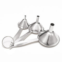 3pcs Stainless Steel Kitchen Mini Funnels Set