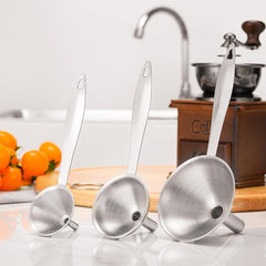3pcs Stainless Steel Kitchen Mini Funnels Set