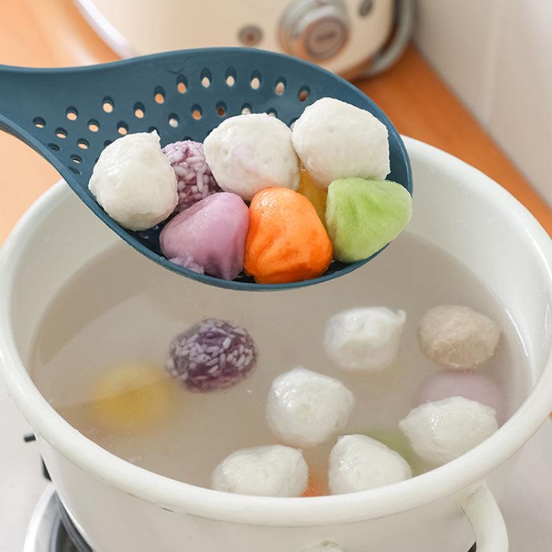 2-in-1 Plastic Colander Spoon for Noodles High Temp Resistant