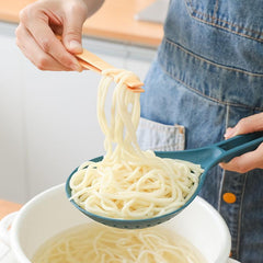 2-in-1 Plastic Colander Spoon for Noodles High Temp Resistant
