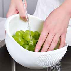 Hollow Drain Basket Plastic Rice Cleaning Basket Kitchen