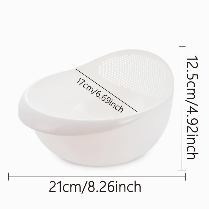 Hollow Drain Basket Plastic Rice Cleaning Basket Kitchen