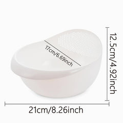 Hollow Drain Basket Plastic Rice Cleaning Basket Kitchen
