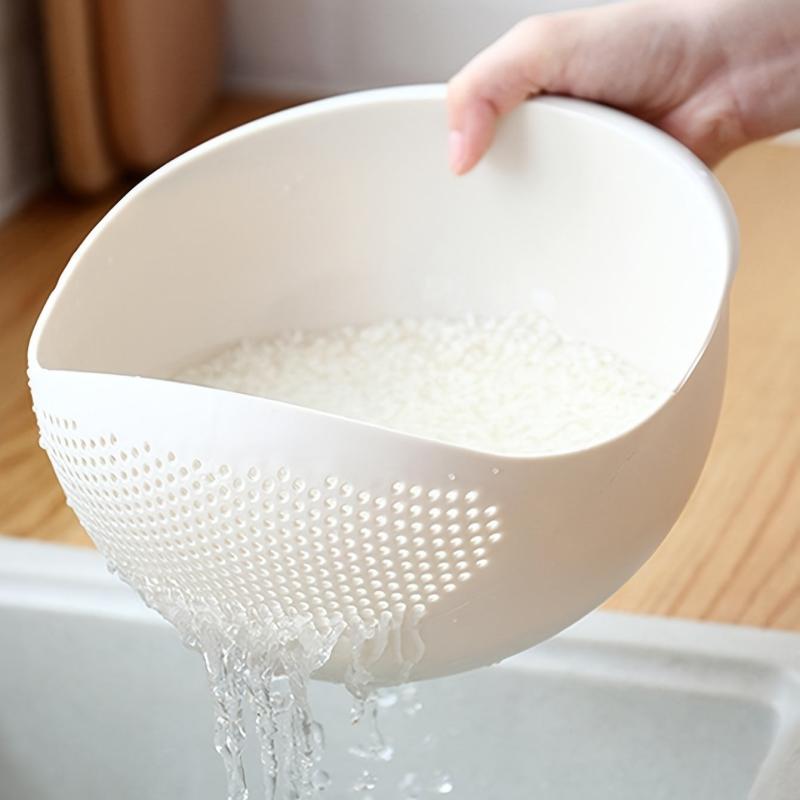 Hollow Drain Basket Plastic Rice Cleaning Basket Kitchen