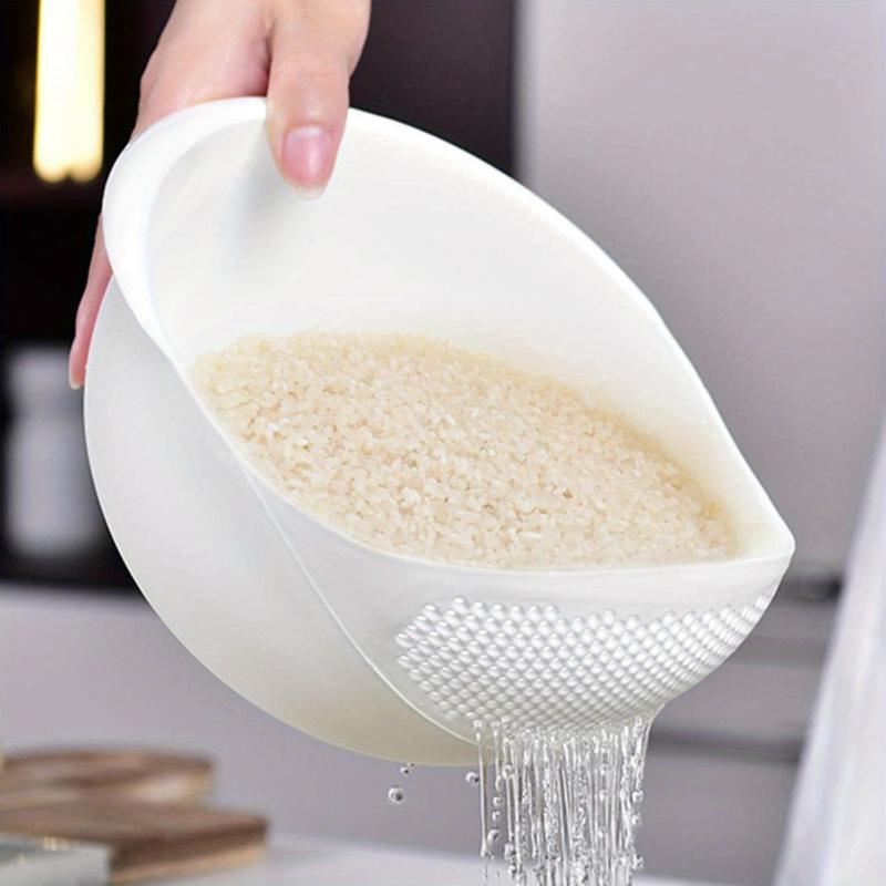 Hollow Drain Basket Plastic Rice Cleaning Basket Kitchen