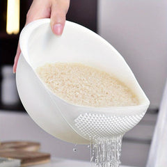 Hollow Drain Basket Plastic Rice Cleaning Basket Kitchen