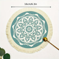 Boho Thread Placemat for Home Kitchen Heat Insulation Tassel Table Mat