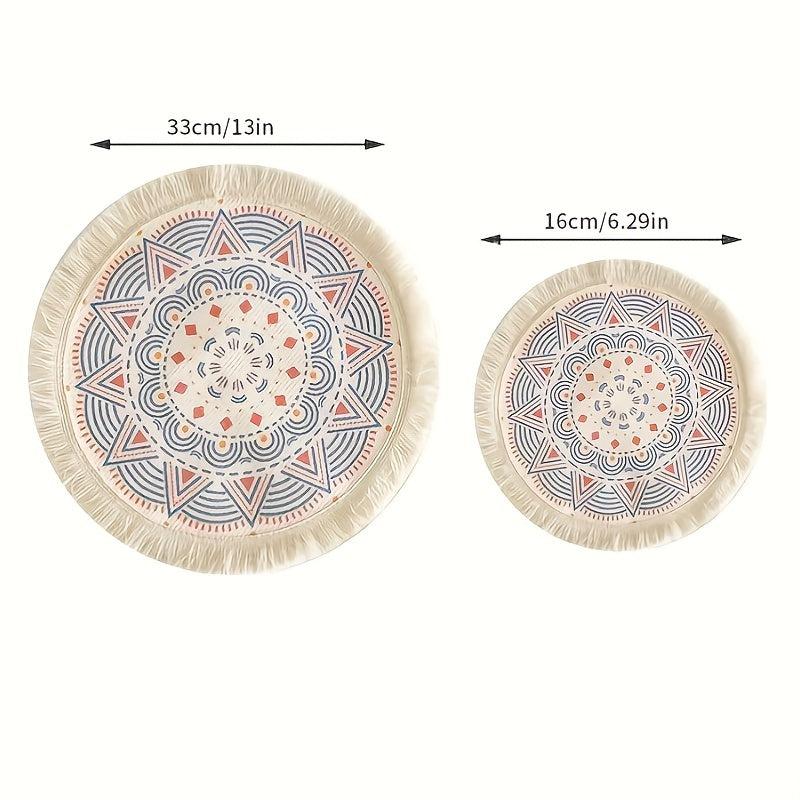 Boho Thread Placemat for Home Kitchen Heat Insulation Tassel Table Mat