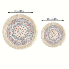Boho Thread Placemat for Home Kitchen Heat Insulation Tassel Table Mat