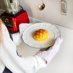 Set of 2 Colorful Cotton Oven Mitts Heat Resistant Microwave Baking