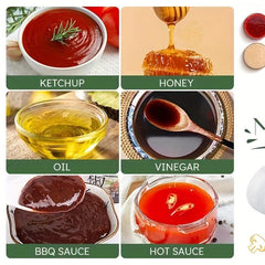 4pcs Portable Mini Sauce Bottles for Office Lunchbox