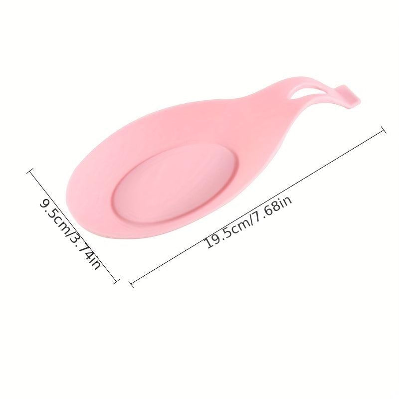 Flexible Silicone Spoon Rest for Kitchen Utensils Non-Slip Countertop Holder