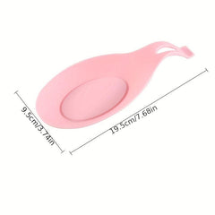 Flexible Silicone Spoon Rest for Kitchen Utensils Non-Slip Countertop Holder