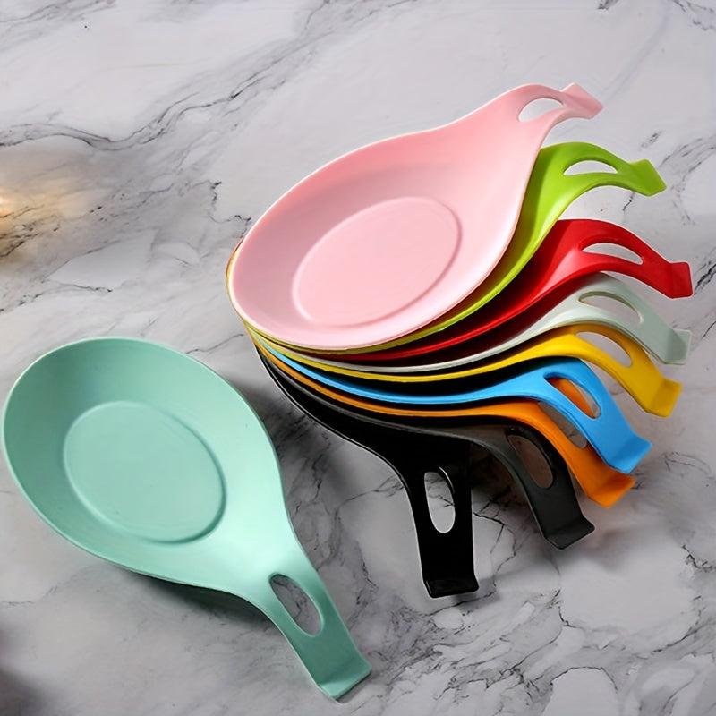 Flexible Silicone Spoon Rest for Kitchen Utensils Non-Slip Countertop Holder