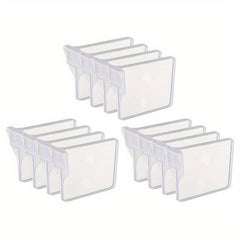 12pcs Fridge Shelf Dividers Clip Adjustable Pantry Separators Storage Box