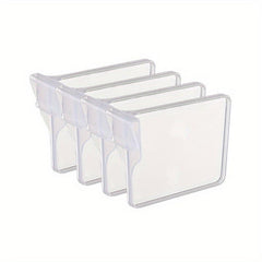 12pcs Fridge Shelf Dividers Clip Adjustable Pantry Separators Storage Box